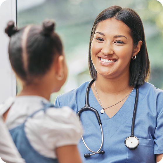 nurse smiling
