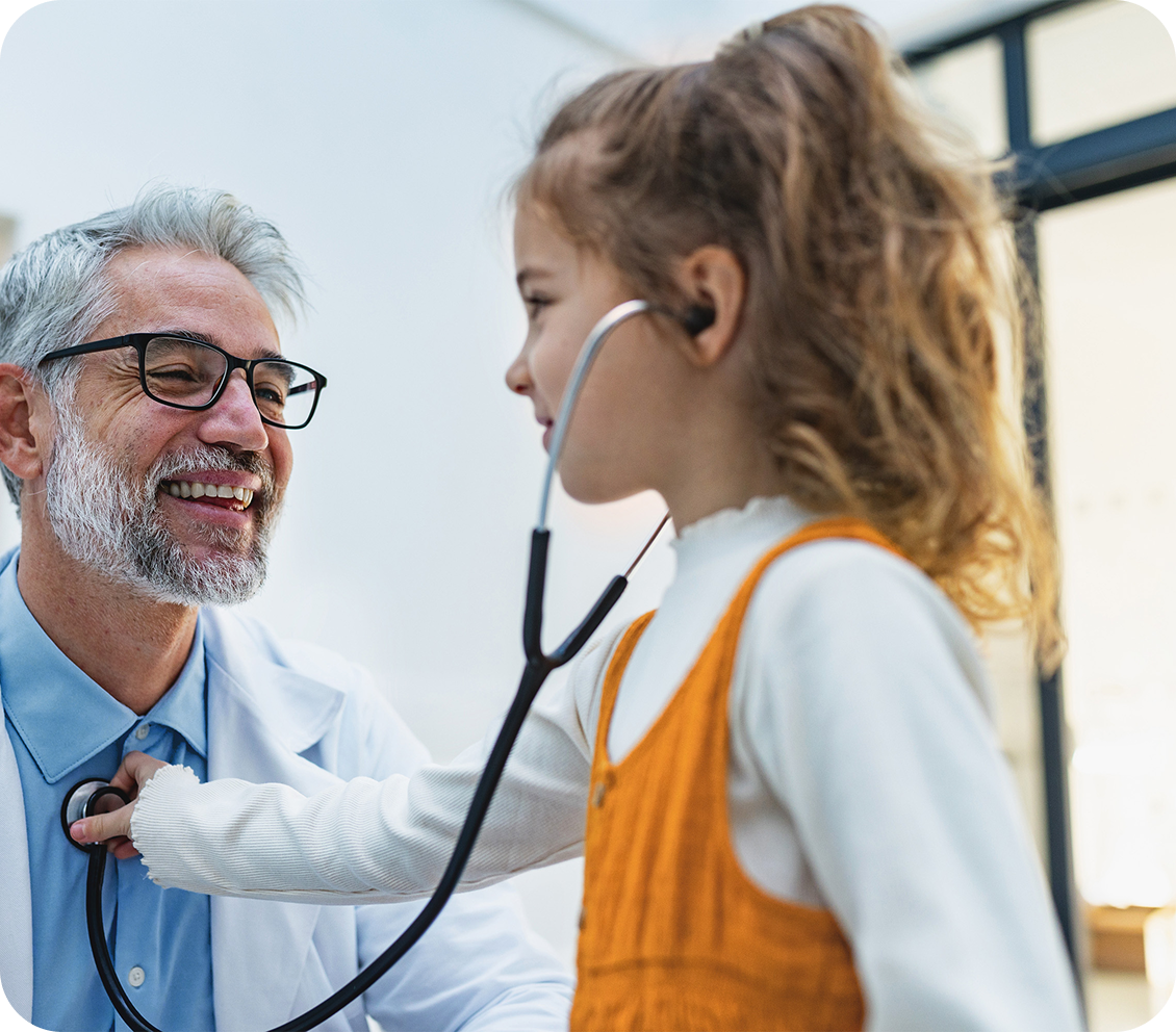 child with stethoscope
